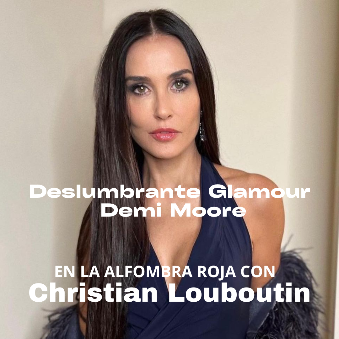 Demi Moore luce zapatos Christian Louboutin durante la alfombra roja de FYC para FX's de "FEUD: Capote Vs The Swans".