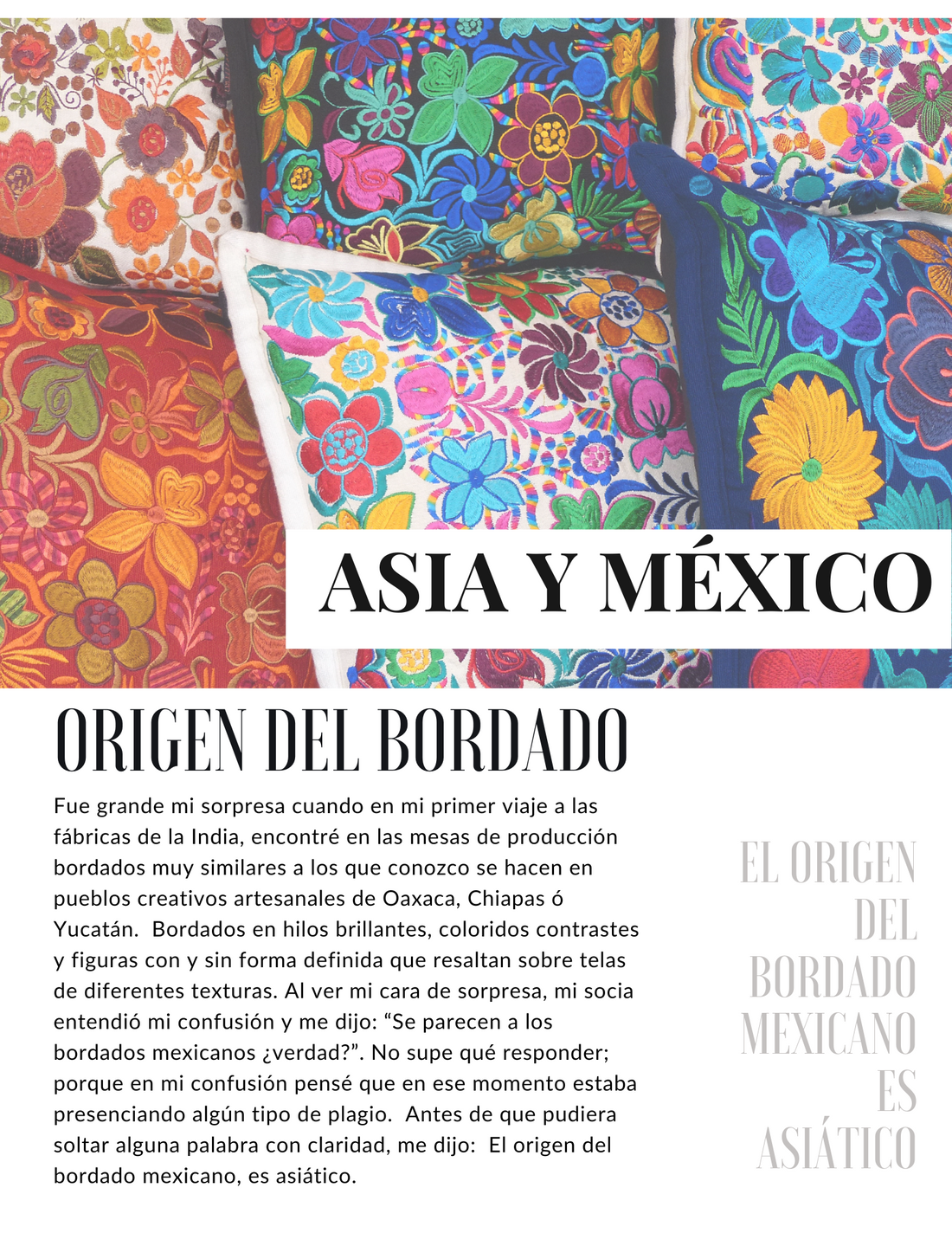 ASIA Y MÉXICO "EL ORIGEN DEL BORDADO"